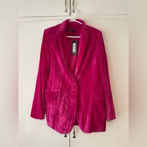 Velvet Blazer & High Waisted Trouser Set